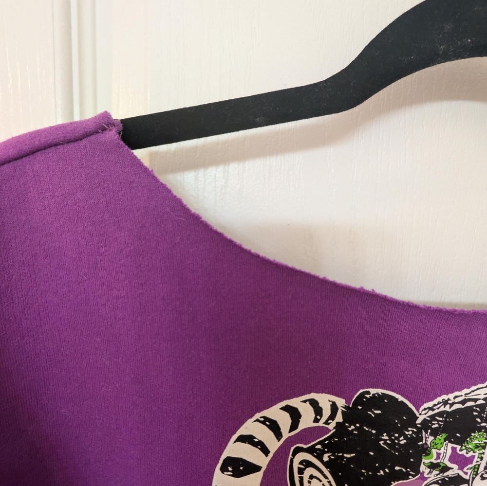 Purple Graphic Sweatshirt & Black Tie-Dye Joggers Set - Purple/Black - Picture 7 of 14